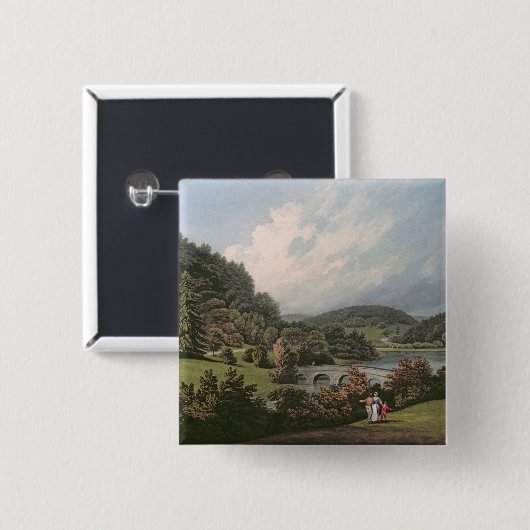 Stourhead Vierkante Button 5,1 Cm (Voorkant /achterkant)