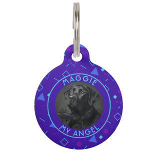 Stout Aangepast Vacht Ouder Cadeau Memphis Print Huisdierpenning