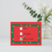 Stout Aardig Kerst Groet Feestdagenkaart (Staand voorkant)