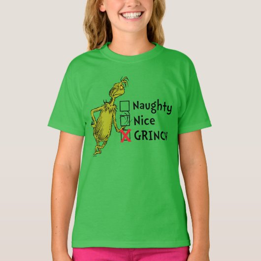 Stout, aardig of Grinch citaat T-shirt (Voorkant)