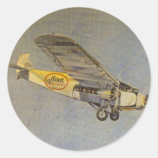 Stout Airlines Ronde Sticker (Voorkant)