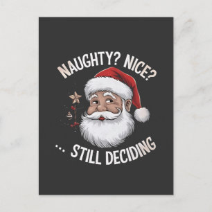 Stout? Braaf? Nog steeds besluiteloos Funny Santa  Feestdagenkaart