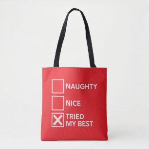 Stout Bravo Heb Mijn Best Gedaan Kerstmis Xmas  Tote Bag