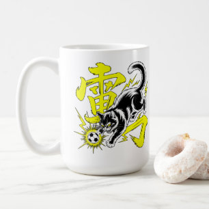 Stout cartoonontwerp voor sportfans en kattenliefh koffiemok