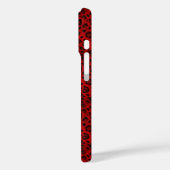 Stout Chic: Rode en Zwarte Luipaardprint Case-Mate iPhone Case (Achterkant / Links)