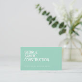 Stout Gegoten Makelaar QR Code Licht Teal Groen Visitekaartje (Staand voorkant)