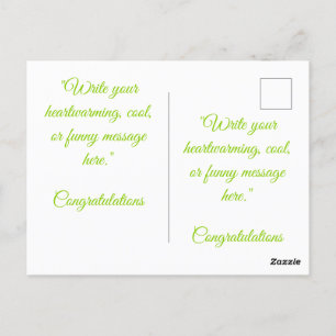 Stout Groene AANPASBAAR Briefkaart