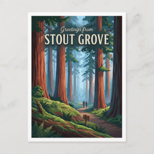 Stout Grove, Jedediah Smith Redwoods State Park Briefkaart
