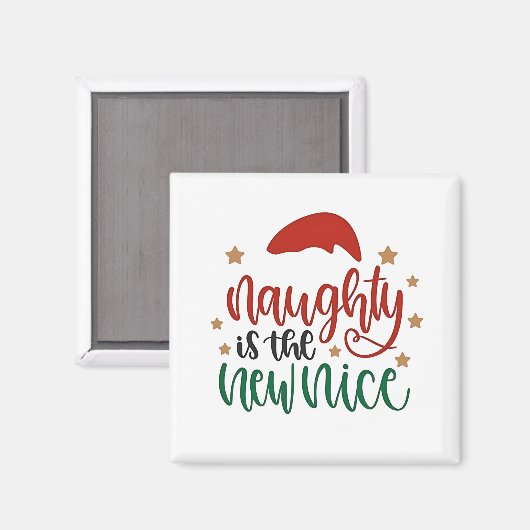 Stout is het nieuwe leuk grapfige kerstman magneet (Voorkant / Achterkant)