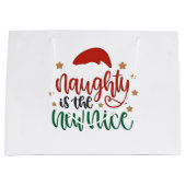 Stout is Het Nieuwe Nice Grappige Kerstman Groot Cadeauzakje (Voorkant)