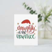 Stout is Het Nieuwe Nice Grappige Kerstman Uitnodiging Briefkaart (Staand voorkant)