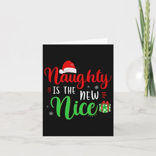 Stout Is Het Nieuwe Nice Kleren Grappig Kerstcadea Kaart (Voorkant)