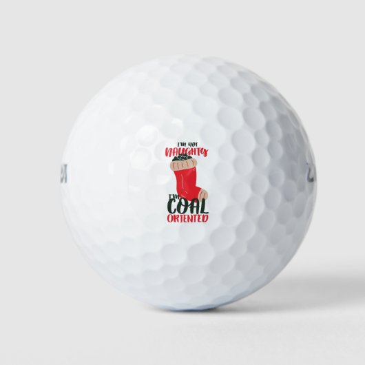 Stout Kerstcadeau met spreuk voor Kerstcitaten Lie Golfballen (Voorkant)