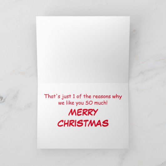 Stout Kerstmis Feestdagen Kaart (Binnen)