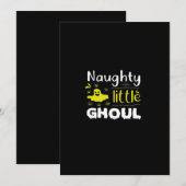 Stout Klein Spookje Grappig Halloween-ontwerp Feestdagenkaart (Voorkant / Achterkant)