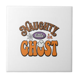 Stout Klein Spookje Vintage Halloween T-shirt Ontw Tegeltje