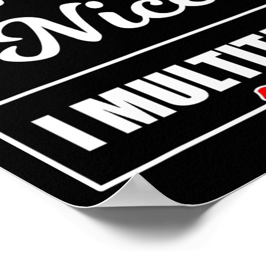 Stout, maar leuk is multitasken poster (Hoek)