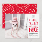 Stout Maar Schattig | Kerstkaart Met Huisdier Foto (Voorkant / Achterkant)