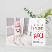 Stout Maar Schattig | Kerstkaart Met Huisdier Foto (Staand voorkant)