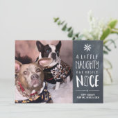 Stout maar Schattig | Korte Kerstkaart met Huisdie (Staand voorkant)