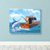 STOUT MEISJE CANVAS AFDRUK (Insitu (Houten vloer))