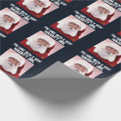 STOUT MEISJE KERST SANTAS WRAPPAPER CADEAUPAPIER (Hoek)
