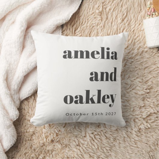 Stout Minimalistisch Zwart Witte Retro Aangepaste  Kussen (Deken)