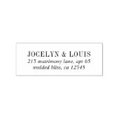 Stout Modern Huwelijk Rubberstempel (Afrduk)