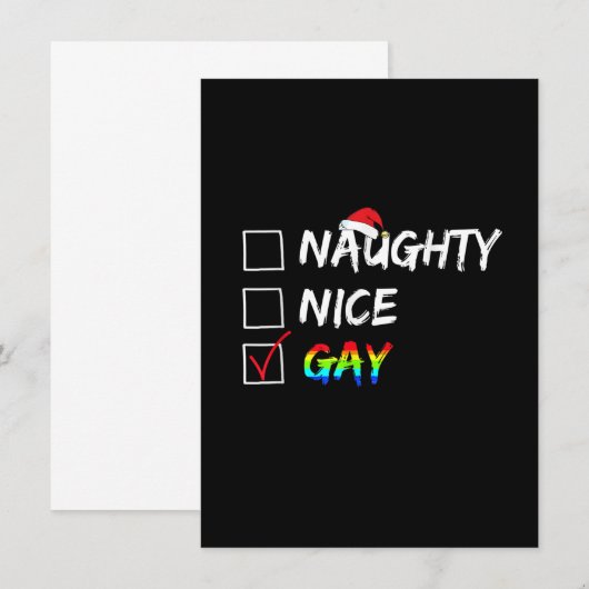 Stout Nette Homo Regenboog Grappig Homo Pride LGBT Kaart (Voorkant / Achterkant)