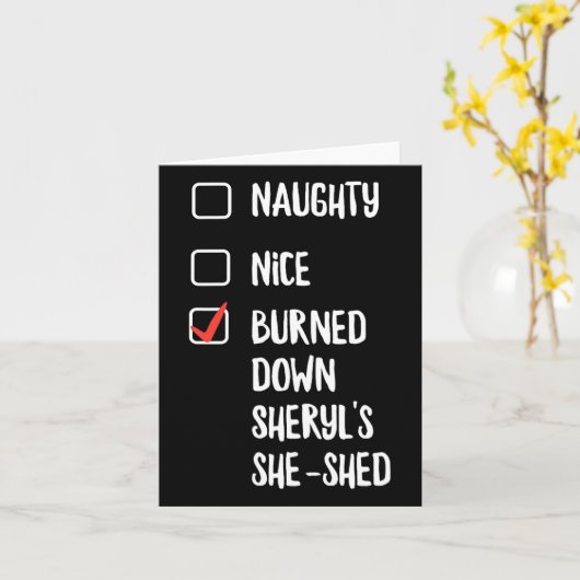 Stout Nice Verbrand Sheryls Schuur  Kaart (Gele Bloem)