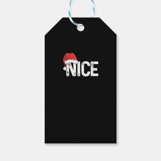 Stout of Braaf Bijpassend Kerst Grappig Ontwerp Cadeaulabel (Voorkant)