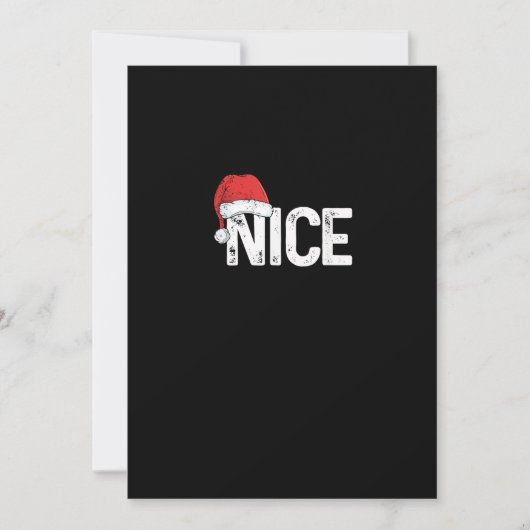 Stout of Braaf Bijpassend Kerst Grappig Ontwerp Feestdagenkaart (Voorkant)