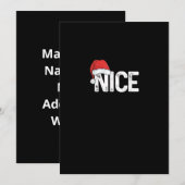 Stout of Braaf Bijpassend Kerst Grappig Ontwerp Feestdagenkaart (Voorkant / Achterkant)