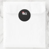 Stout of Braaf Bijpassend Kerst Grappig Ontwerp Ronde Sticker (Tas)