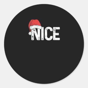 Stout of Braaf Bijpassend Kerst Grappig Ontwerp Ronde Sticker