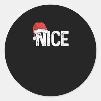 Stout of Braaf Bijpassend Kerst Grappig Ontwerp Ronde Sticker