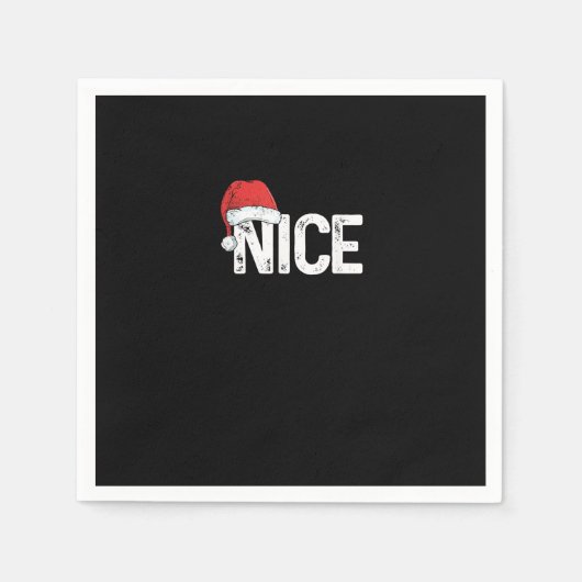 Stout of Braaf Bijpassend Kerst Grappig Ontwerp Servet (Voorkant)