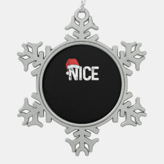 Stout of Braaf Bijpassend Kerst Grappig Ontwerp Tin Sneeuwvlok Ornament
