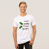Stout of Braaf Cheeky Kerstmis Tri-Blend Shirt (Voorkant volledig)