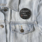 Stout of Braaf Grappig Kerstcitaat Ronde Button 5,7 Cm (In situ)
