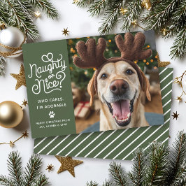 Stout of Braaf Grappige Schattige Huisdier Hond Ka Feestdagenkaart
