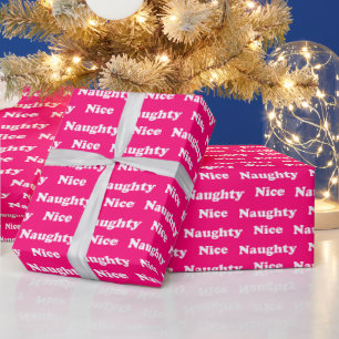 Stout of braaf hete roze moderne grappige cute cadeaupapier