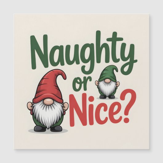 Stout of Braaf Kerst Grafisch: Schattige Gnome's (Voorkant)