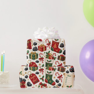 Stout of Braaf Kerst Inpakpapier