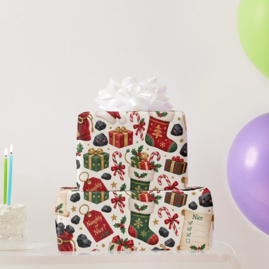 Stout of Braaf Kerst Inpakpapier (Feestgeschenken)