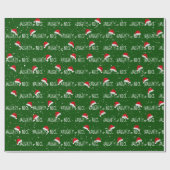 STOUT of BRAAF Tekst met Kerstmannenmutsen Cadeaupapier (Vlak)