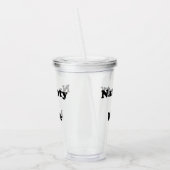 Stout of Braaf zwart grappig drinken Acryl Drinkbeker (Links)