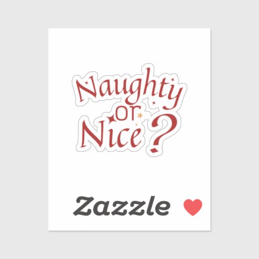 Stout of mooi? - Speelse vakantietypografie Sticker (Vel)