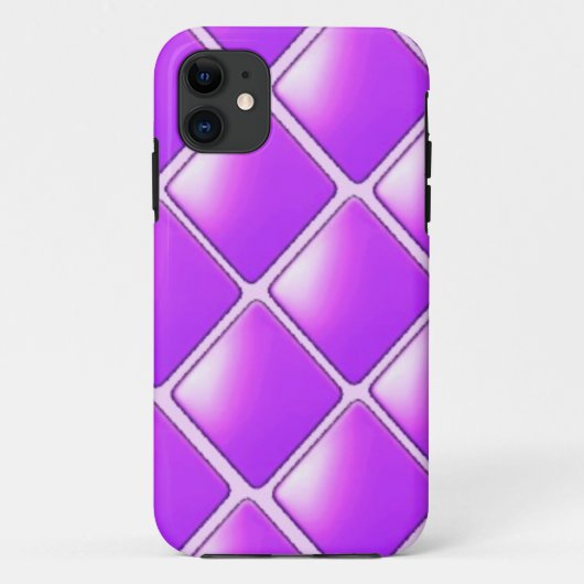 Stout Paars Diamantpatroon Case-Mate iPhone Case (Achterkant)