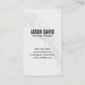 Stout Pint van Beer Marble Visitekaartje (Achterkant)